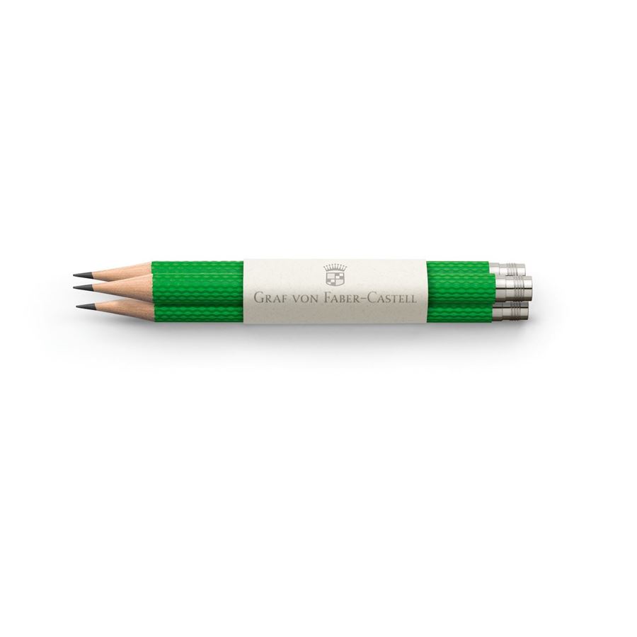 Graf-von-Faber-Castell - 3 lápices de bolsillo para el Lápiz Perfecto Viper Green