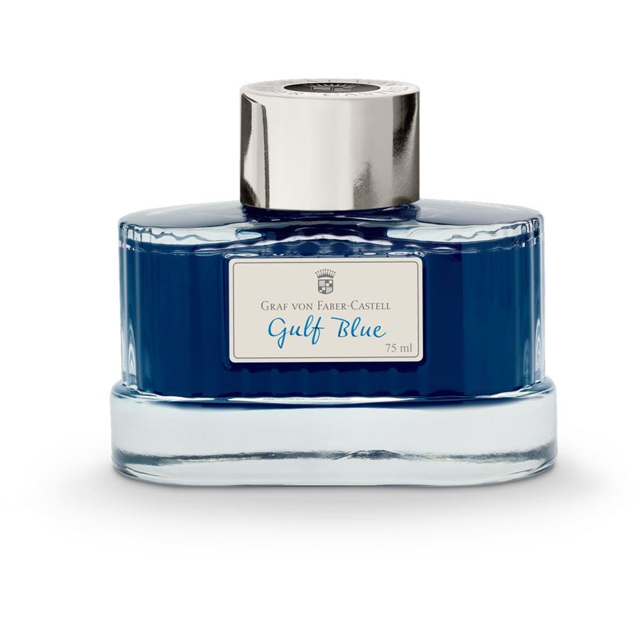 Graf-von-Faber-Castell - Frasco de tinta Gulf Blue, 75 ml