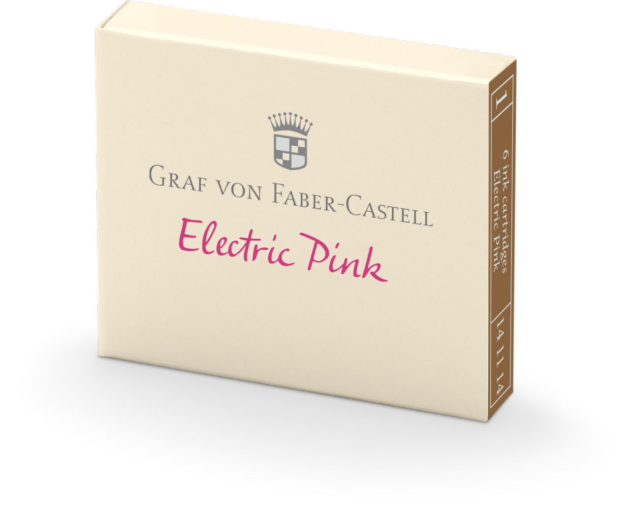 Graf-von-Faber-Castell - 6 cartuchos de tinta, Rosa Eléctrico