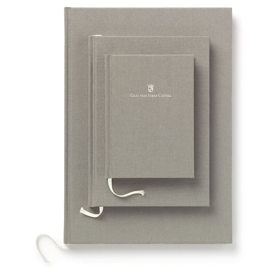 Graf-von-Faber-Castell - Cuaderno con tapas de lino A4 Gris Piedra