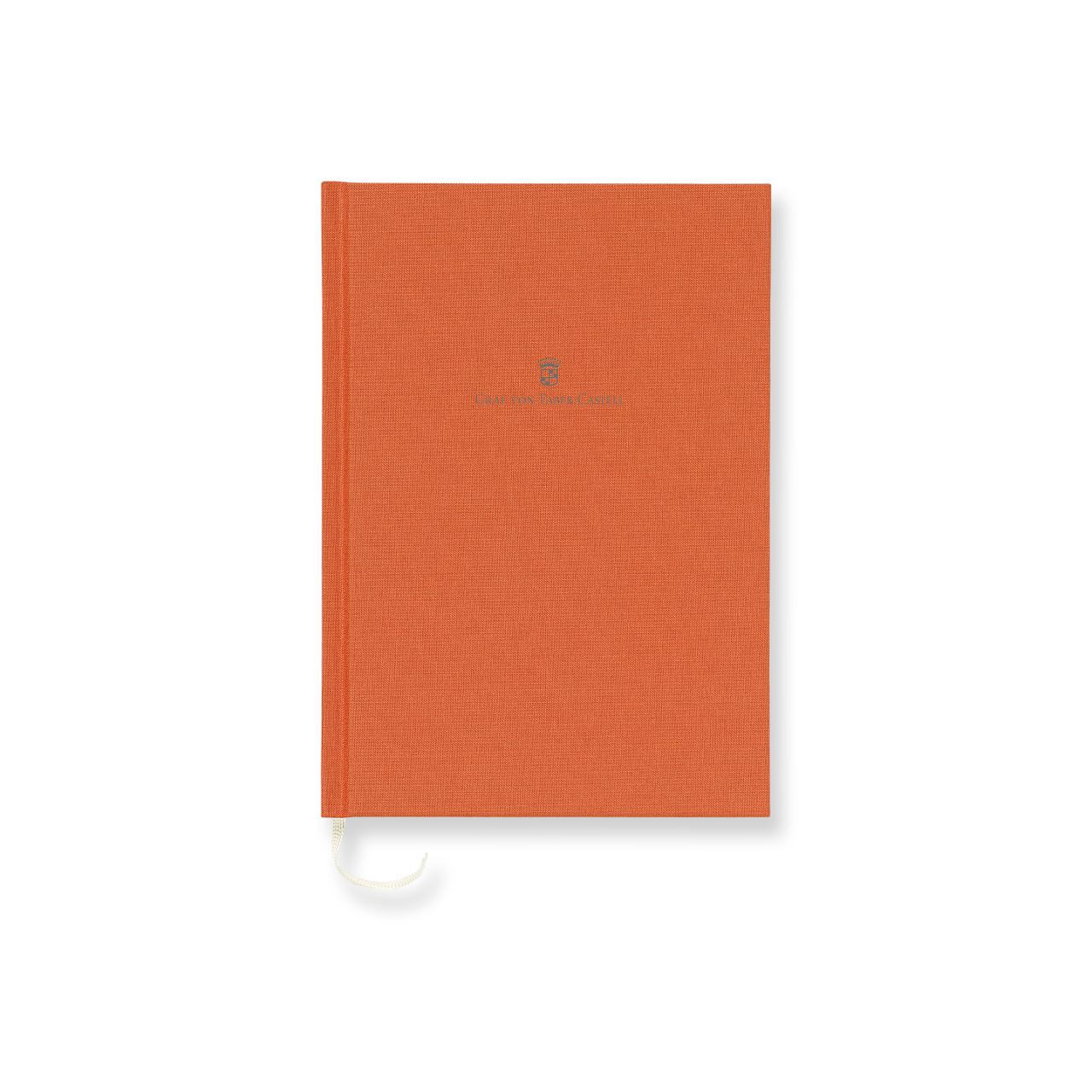 Graf-von-Faber-Castell - Cuaderno con cubierta de lino tamaño A5 naranja