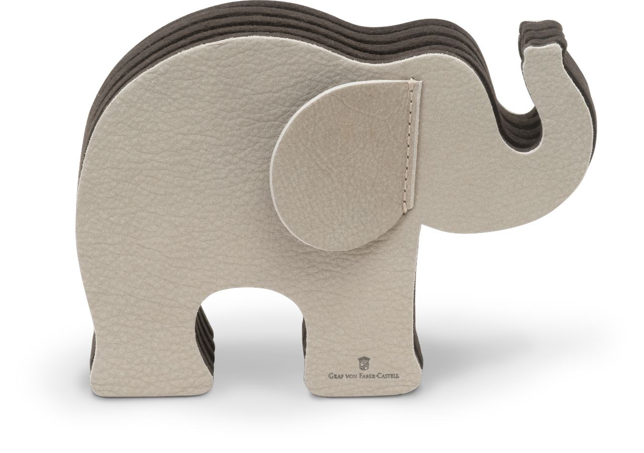 Graf-von-Faber-Castell - Elefante portalápices mediano, piel nobuk